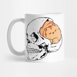 A CAT SLEEPING IN A SKULL gift for you Mug